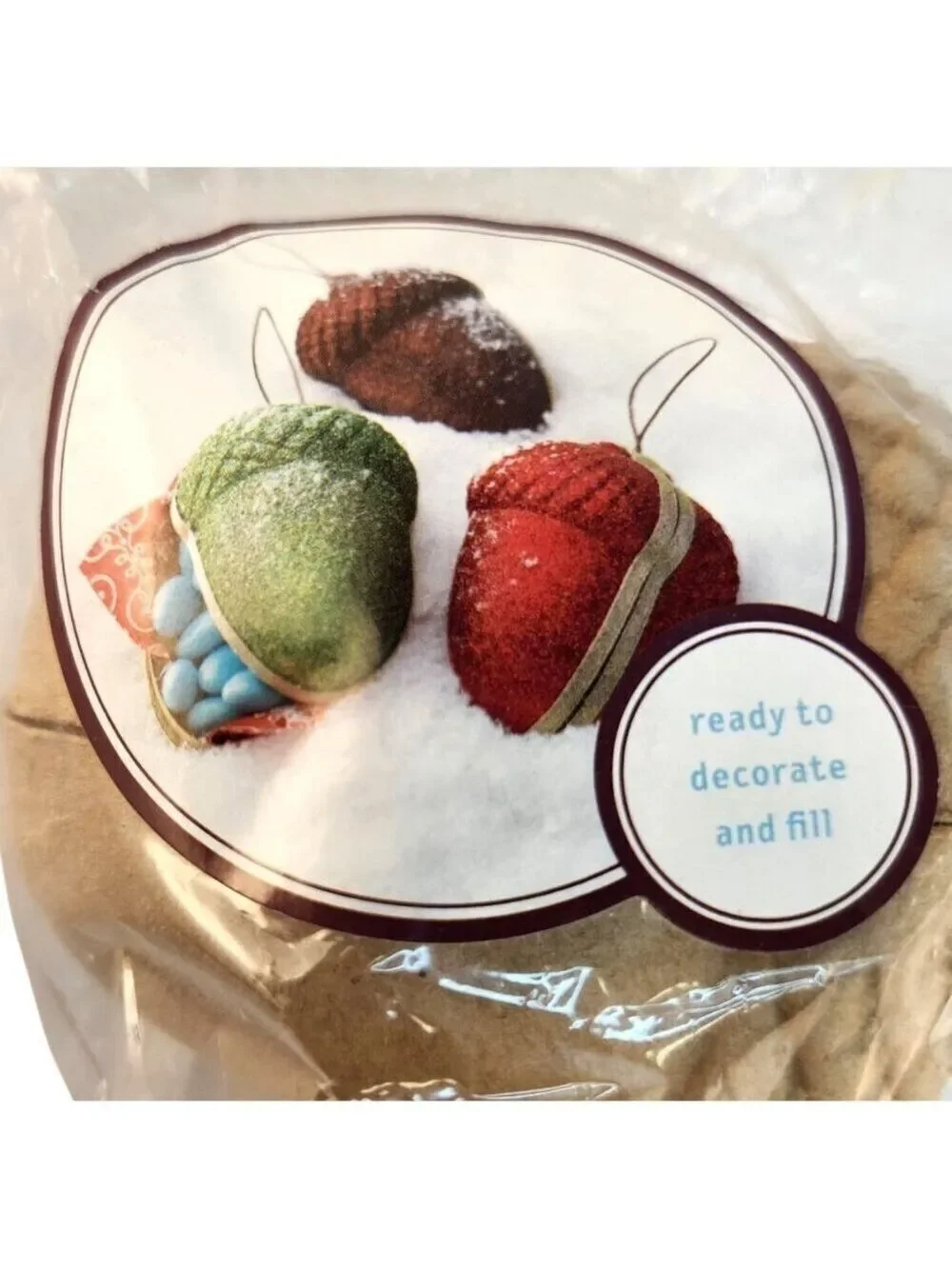 DIY Paper Mache Acorn Ornaments Set Of 3 Ready To Decorate & Fill Fall Gift Deco